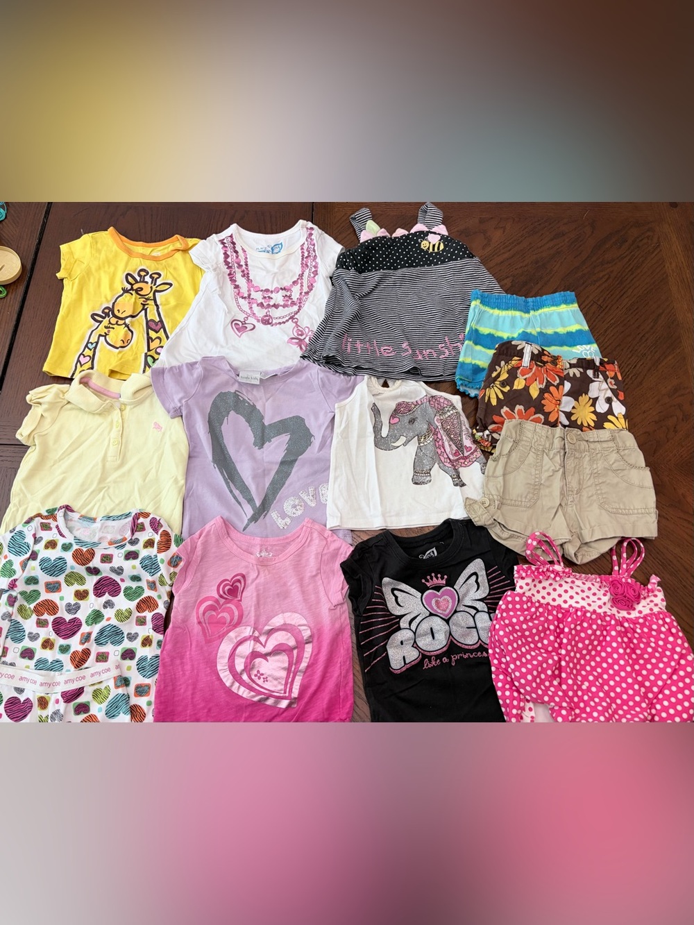 Girls 6-9M Summer Clothing Bundle 15 Pc Tops Shorts Swimsuit